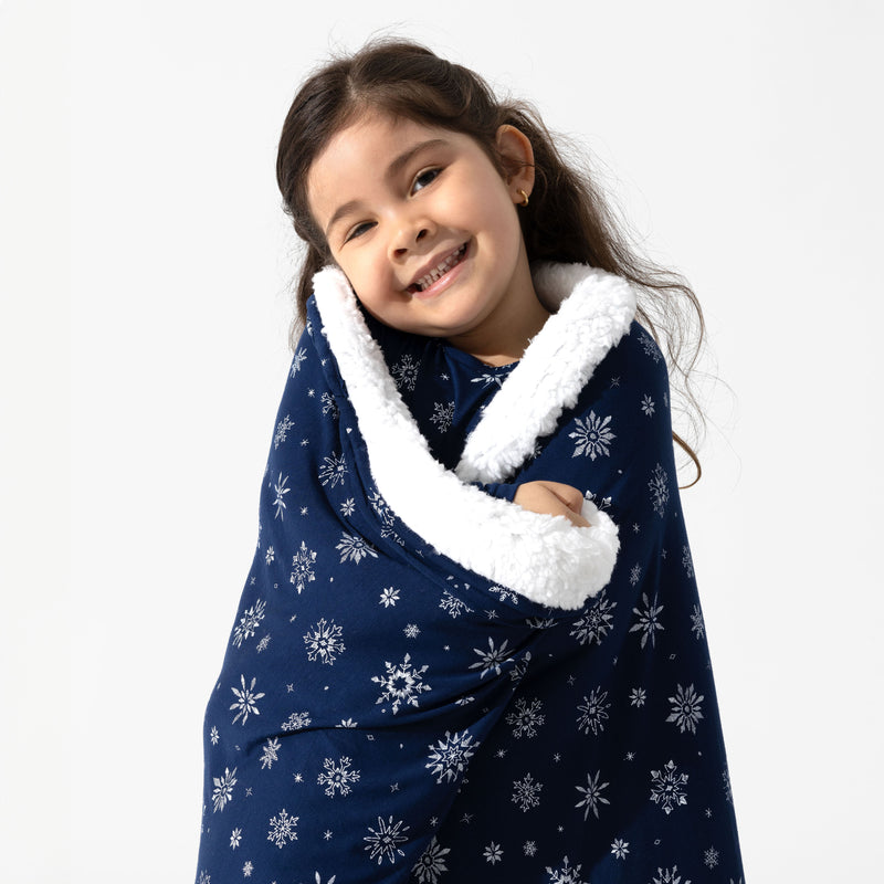 Snowflake Bamboo Sherpa Blanket