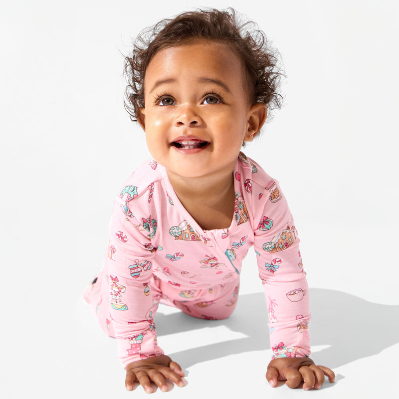 Candy Cane Lane Bamboo Convertible Footie