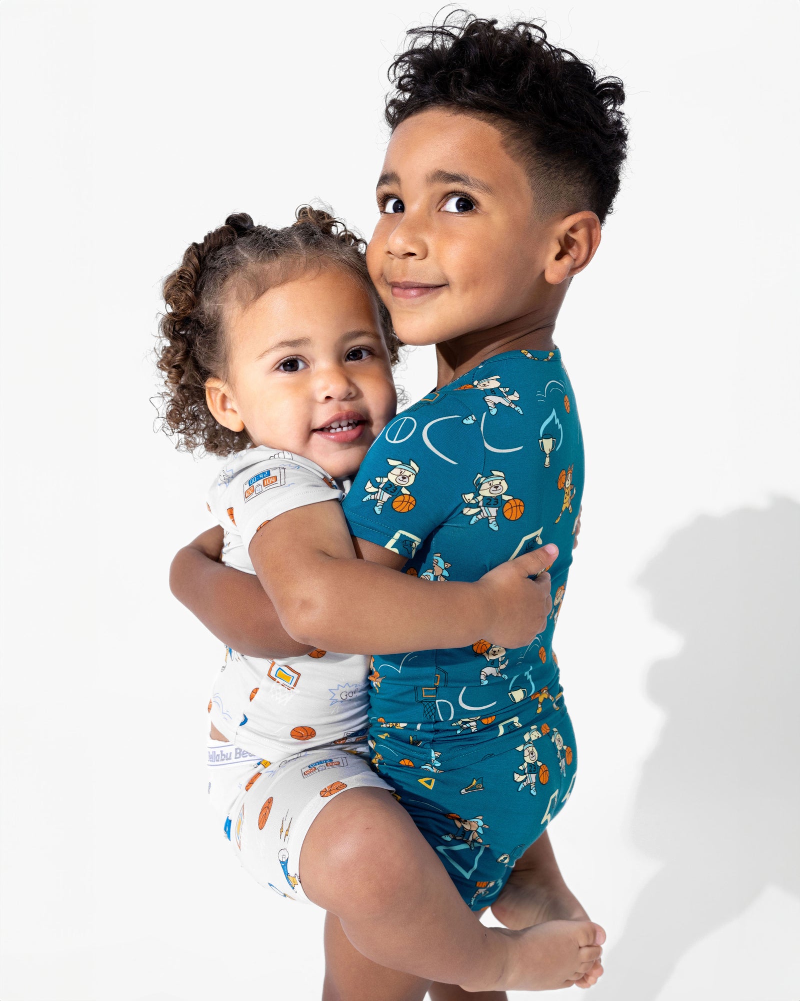 Basketball Pups Bamboo Kids Pajama Short Set