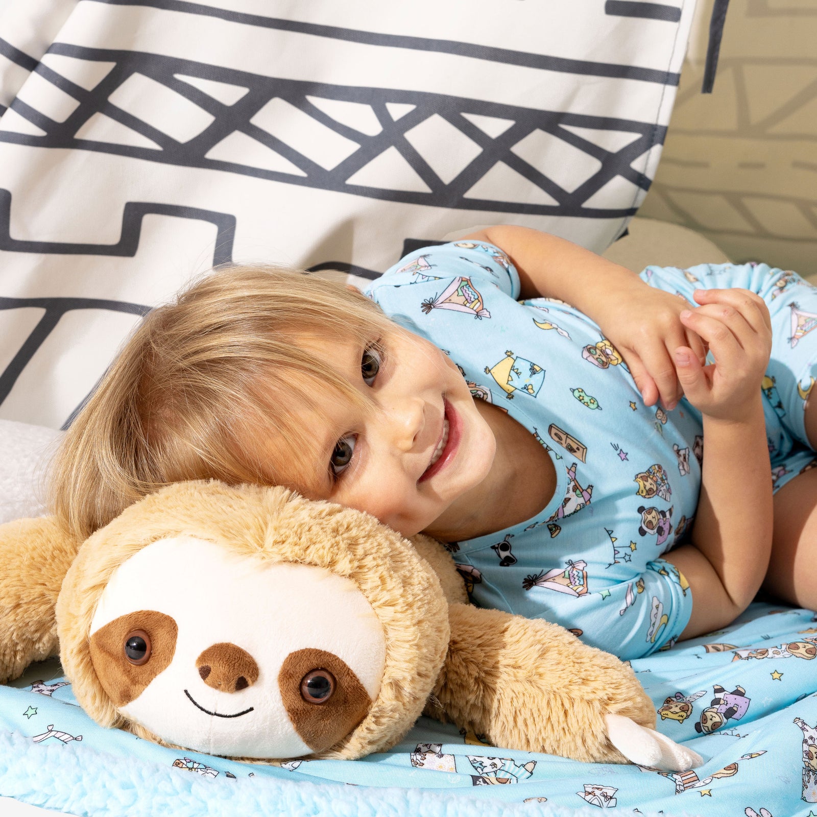 Sloth Pajama Party Bamboo Kids Pajama Short Set