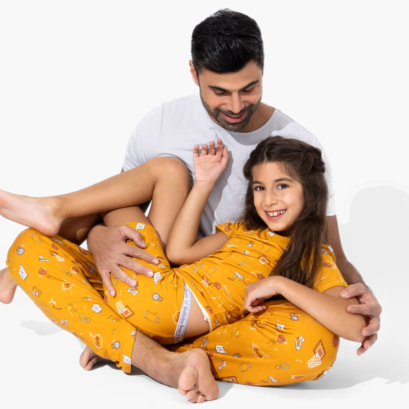 Basketball Bamboo Kids Pajama Short Set