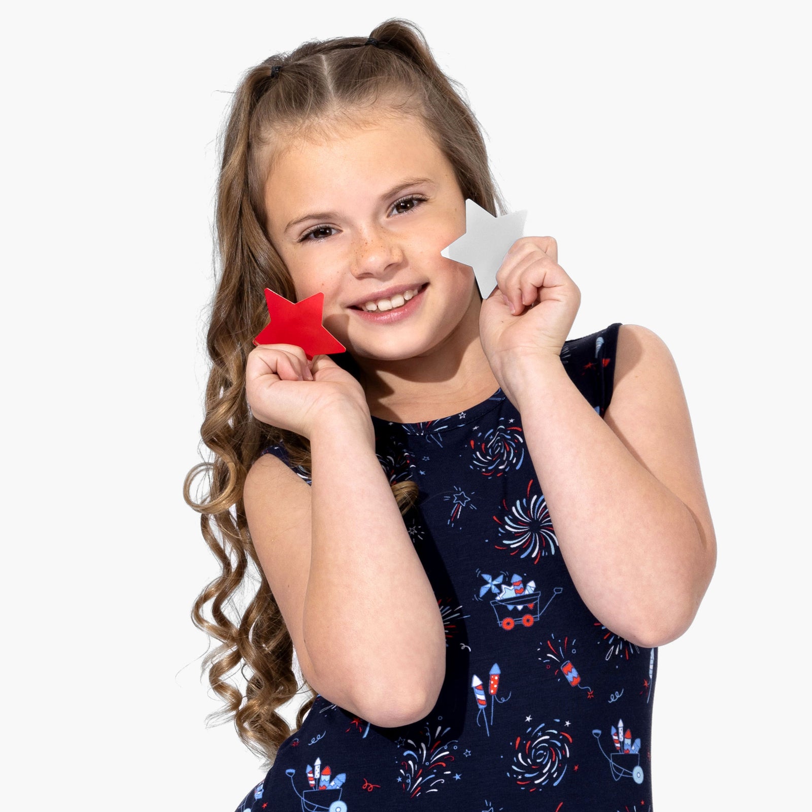 Fireworks Bamboo Girls' Sleeveless Dress