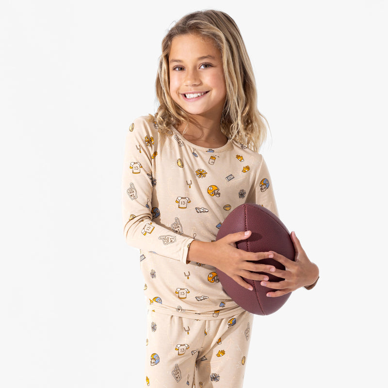 Football Bamboo Kids Pajamas