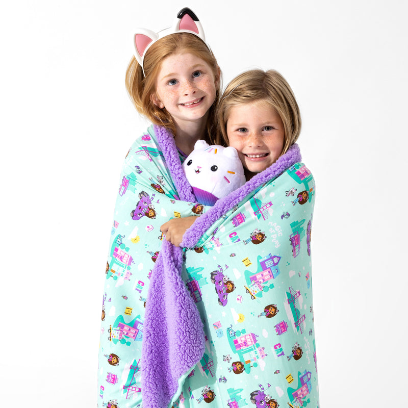 Gabby's Dollhouse: Cat Francisco Bamboo Sherpa Blanket