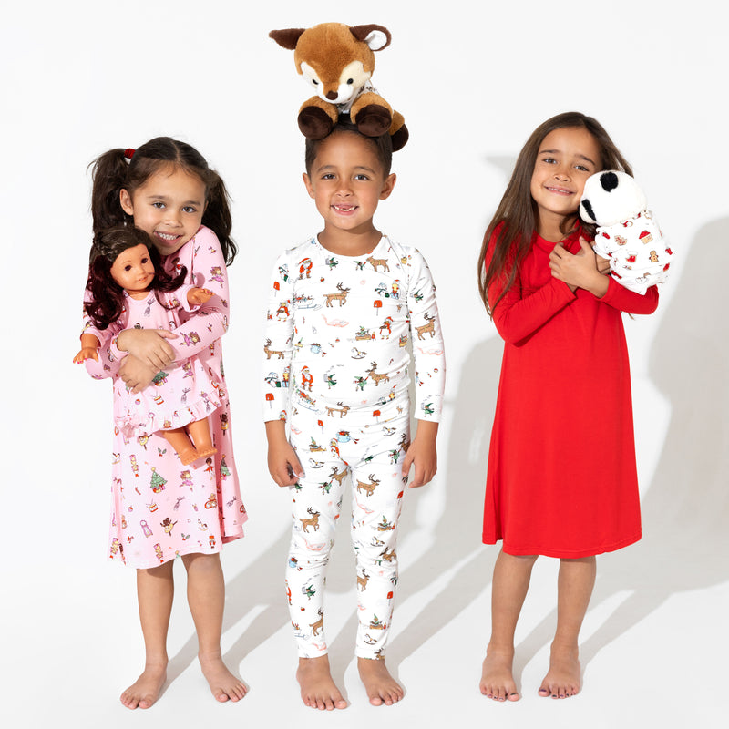 Santa's Workshop Bamboo Matching Teddy or Doll 18" Short Set