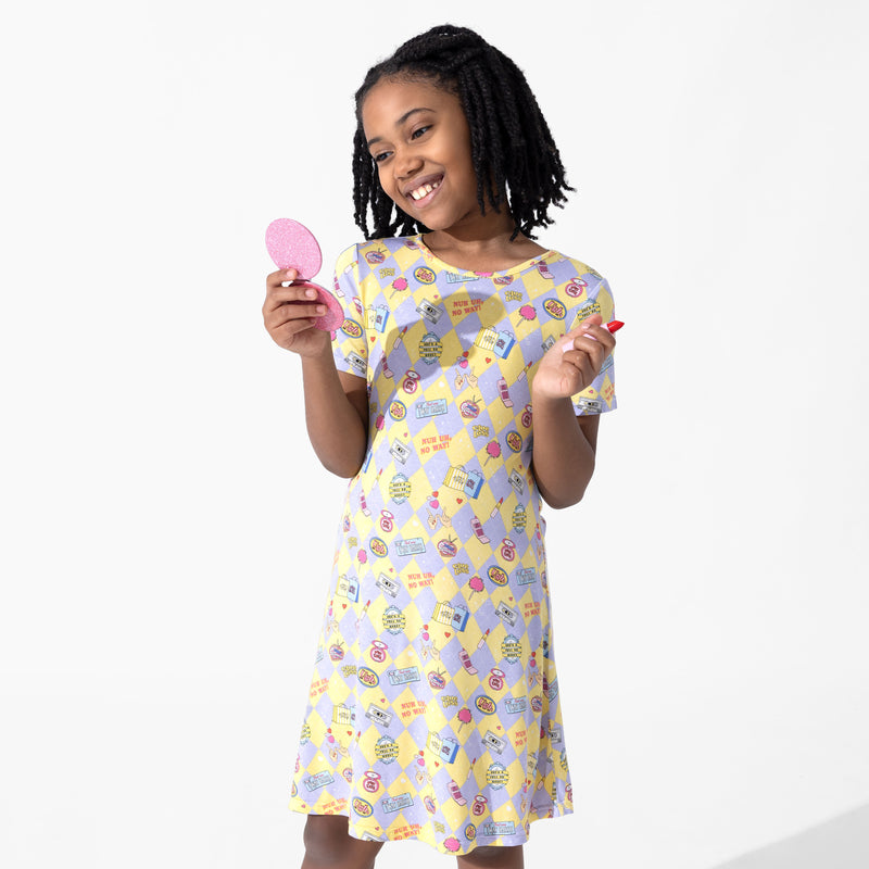 Clueless As If! Bamboo Girls' Short Sleeve Dress