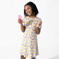 Clueless As If! Bamboo Girls' Short Sleeve Dress
