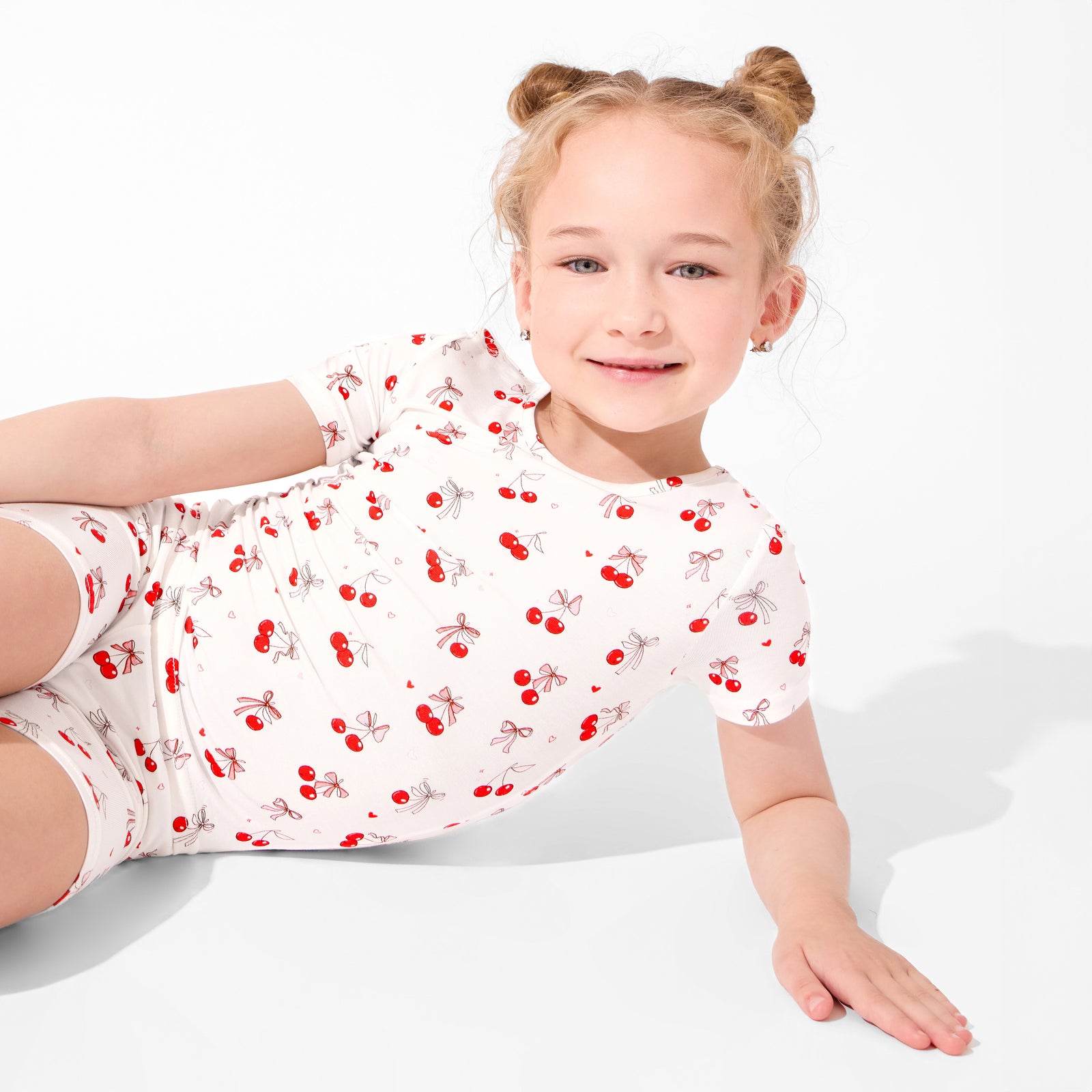 Cherry On Top Bamboo Kids Pajama Short Set