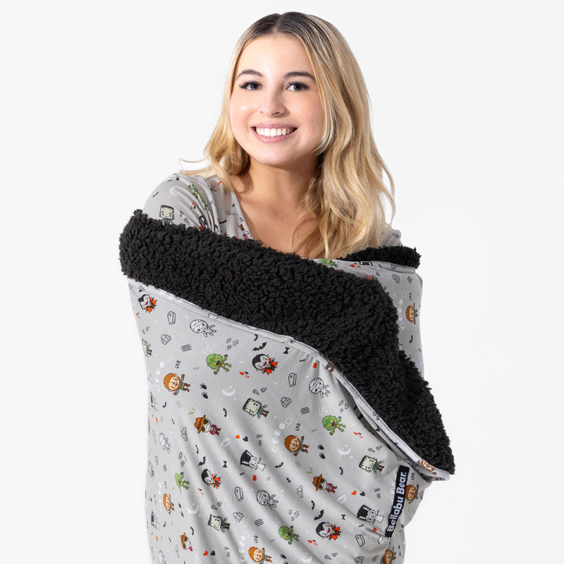 Little Monsters Bamboo Sherpa Blanket