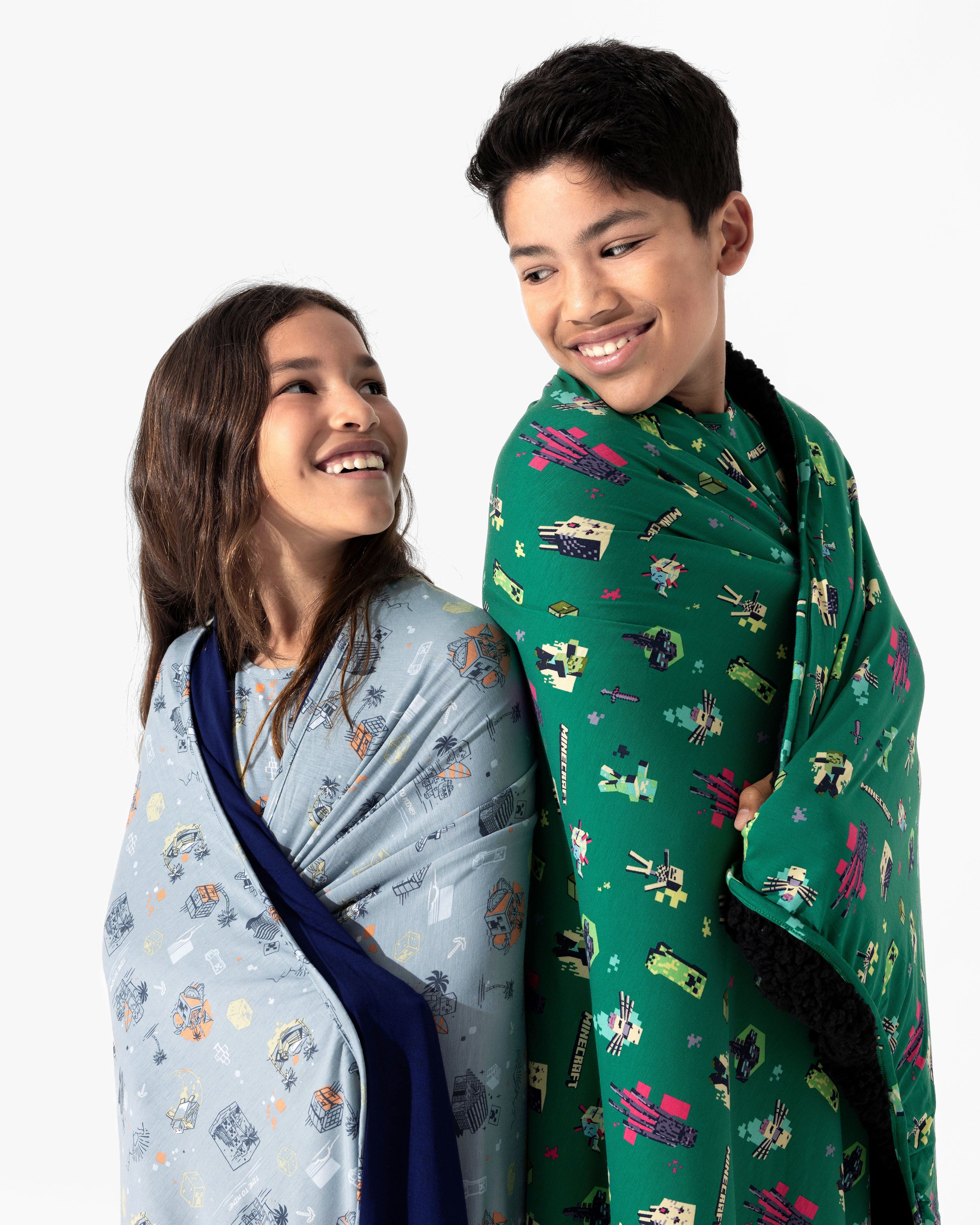 Minecraft Midnight Mobs Bamboo Sherpa Blanket | Ultra Soft Cozy