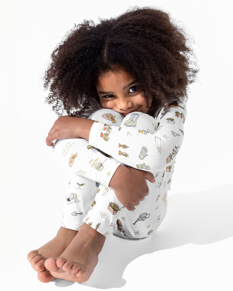 Bunny Garden Bamboo Kids Pajamas