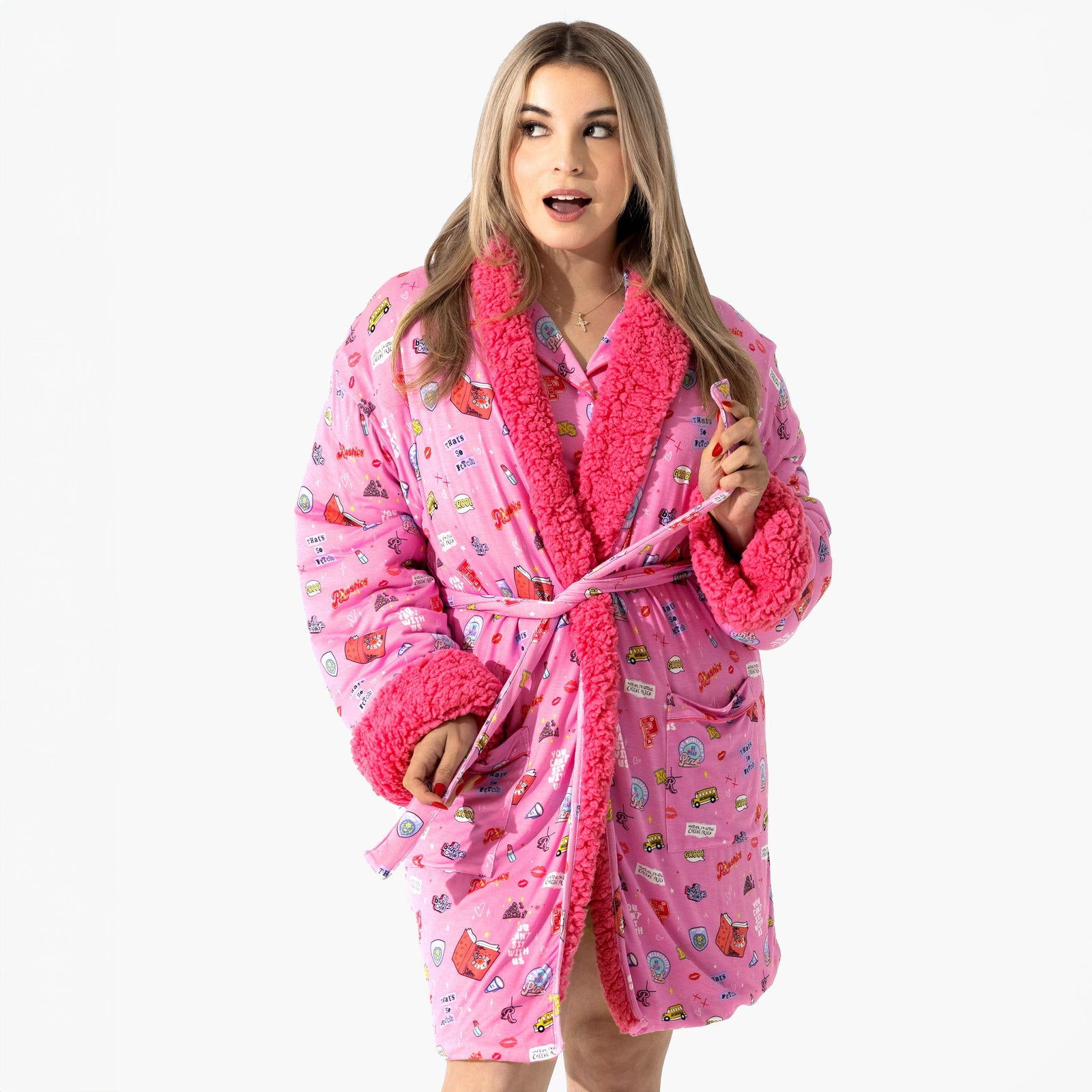 Mean Girls: So Fetch Bamboo Adults Sherpa Bathrobe