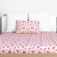 Bows & Blooms Bamboo Bed Sheet Set