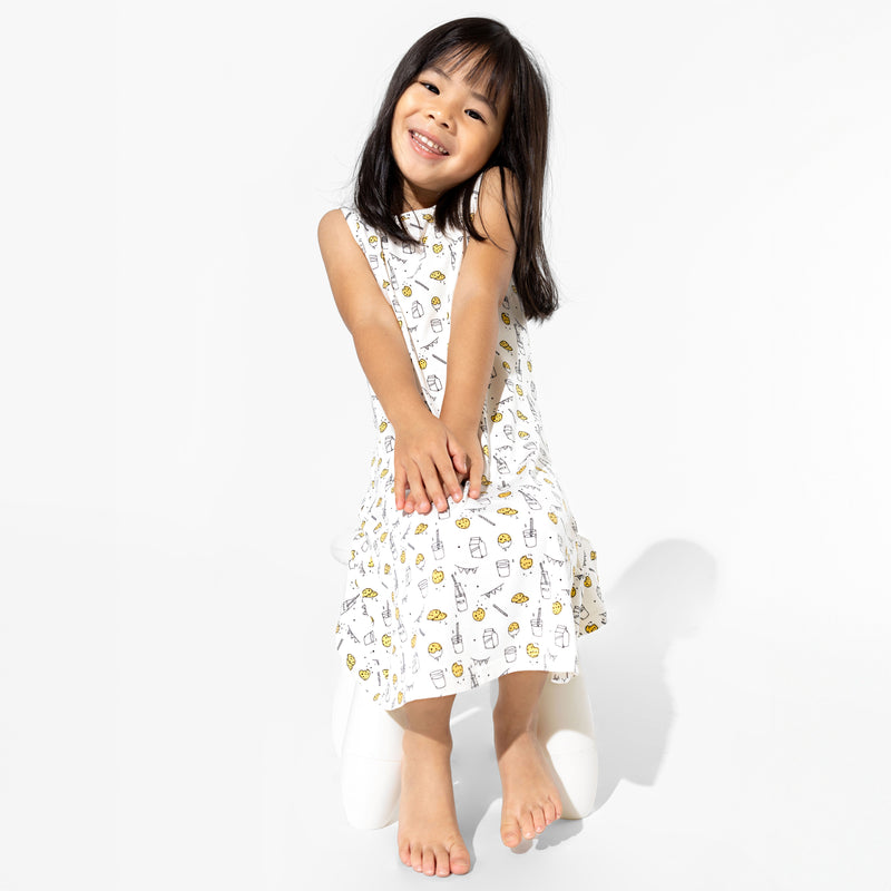 Milk & Cookies Bamboo Girls' Sleeveless Dress