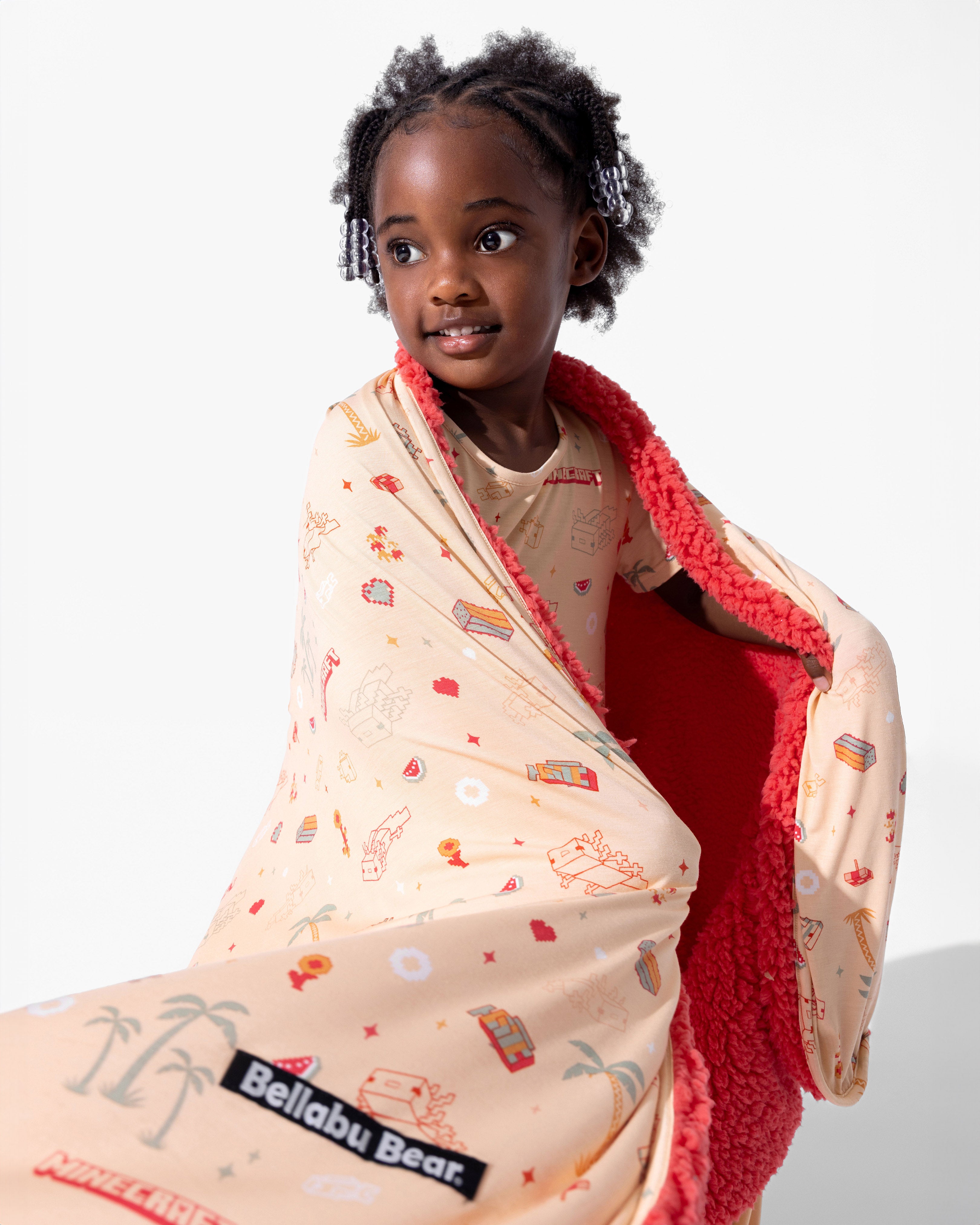 Minecraft Summer Vibes Bamboo Sherpa Blanket | Ultra Soft Cozy