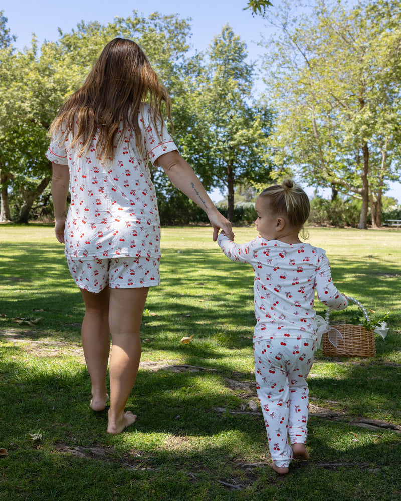 Cherry On Top Bamboo Women's Pajama Short Set