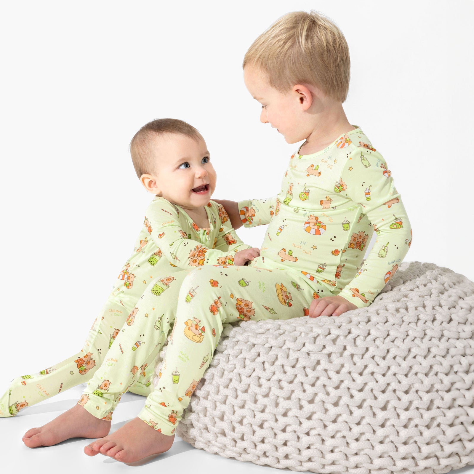 Capybara Boba Bamboo Convertible Footie