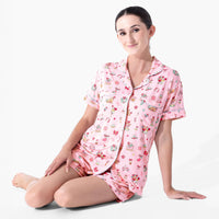 Candy Cane Lane Bamboo Women's Pajama Short Set