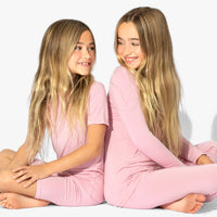 Dusty Rose Bamboo Kids Pajamas