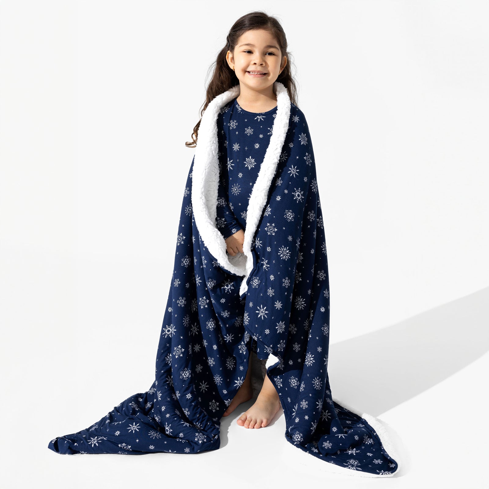 Snowflake Bamboo Sherpa Blanket