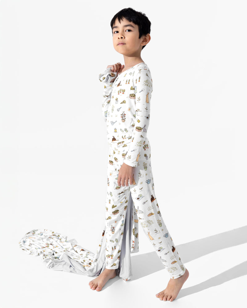 Bunny Garden Bamboo Blanket