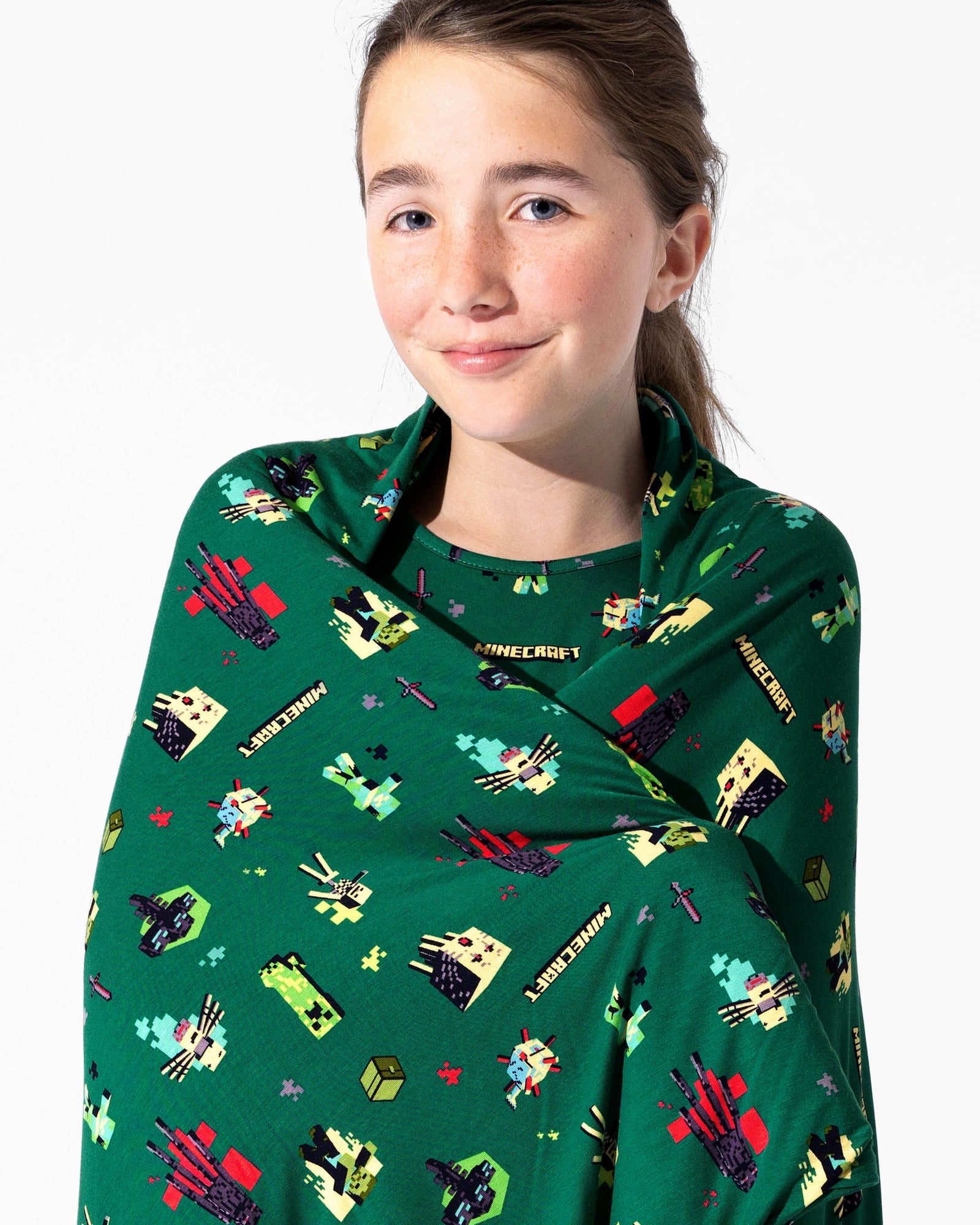 Minecraft: Midnight Mobs Bamboo Sherpa Blanket