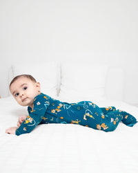 Basketball Pups Bamboo Convertible Footie