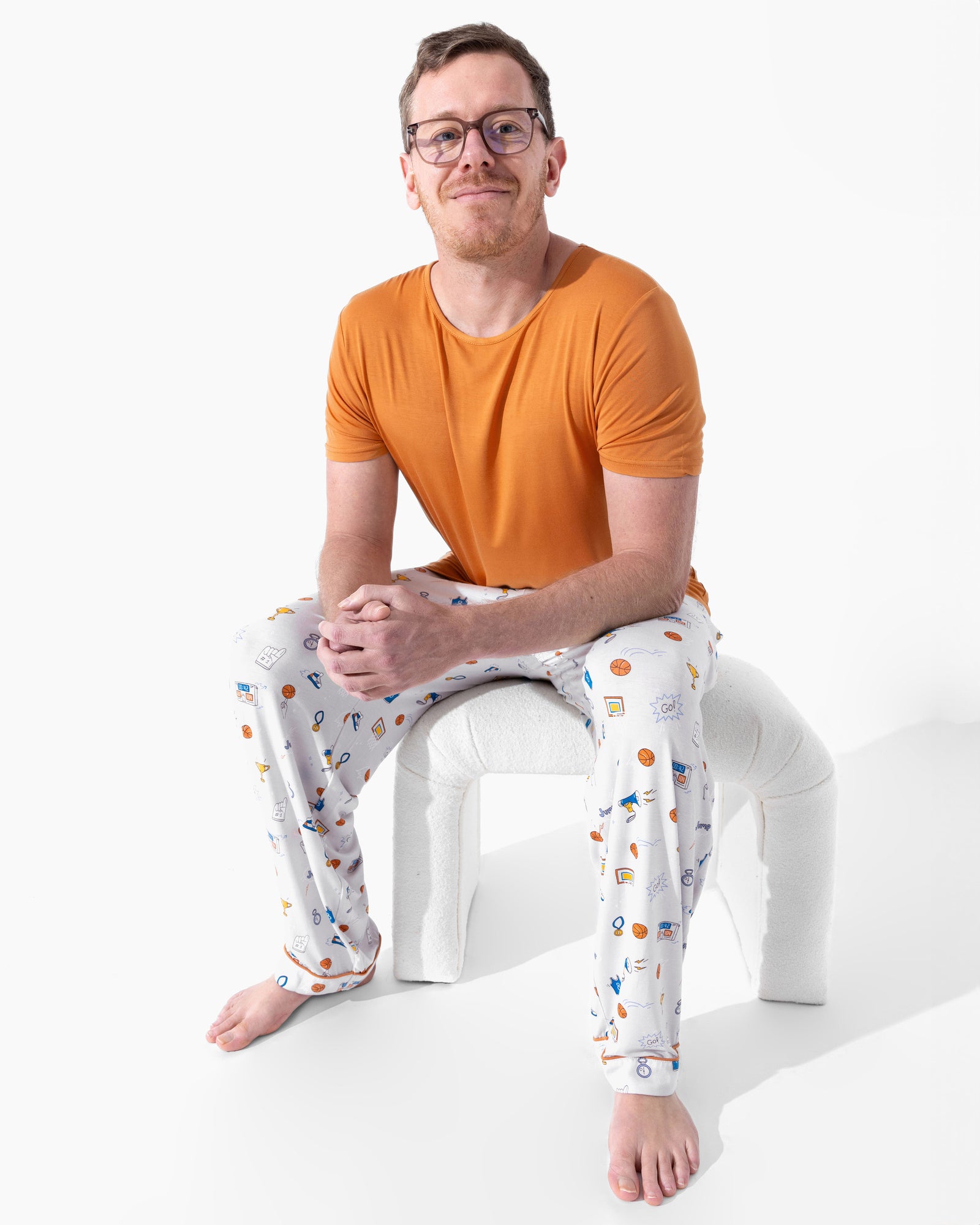 All Star Basketball Bamboo Men's Pajama Set