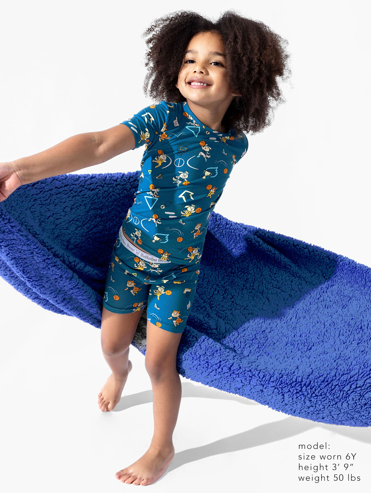 Basketball Pups Bamboo Kids Pajama Short Set