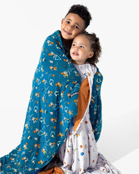 Basketball Pups Bamboo Sherpa Blanket