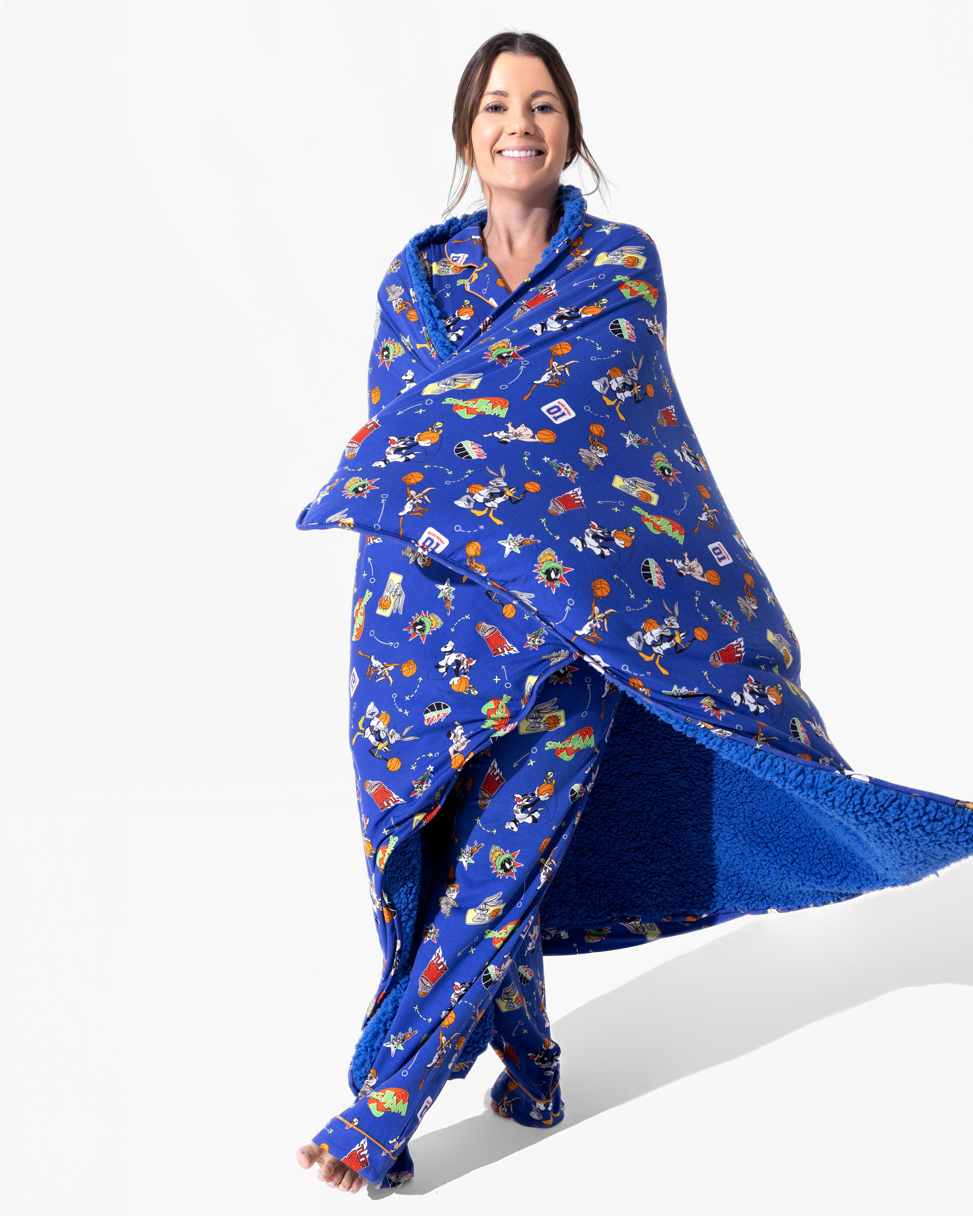 Space Jam Bamboo Sherpa Blanket | Ultra Soft Reversible Bamboo