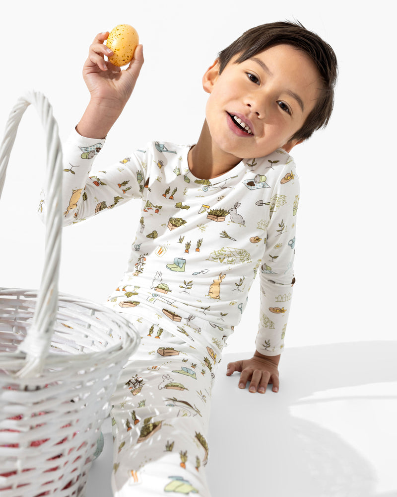 Bunny Garden Bamboo Kids Pajamas