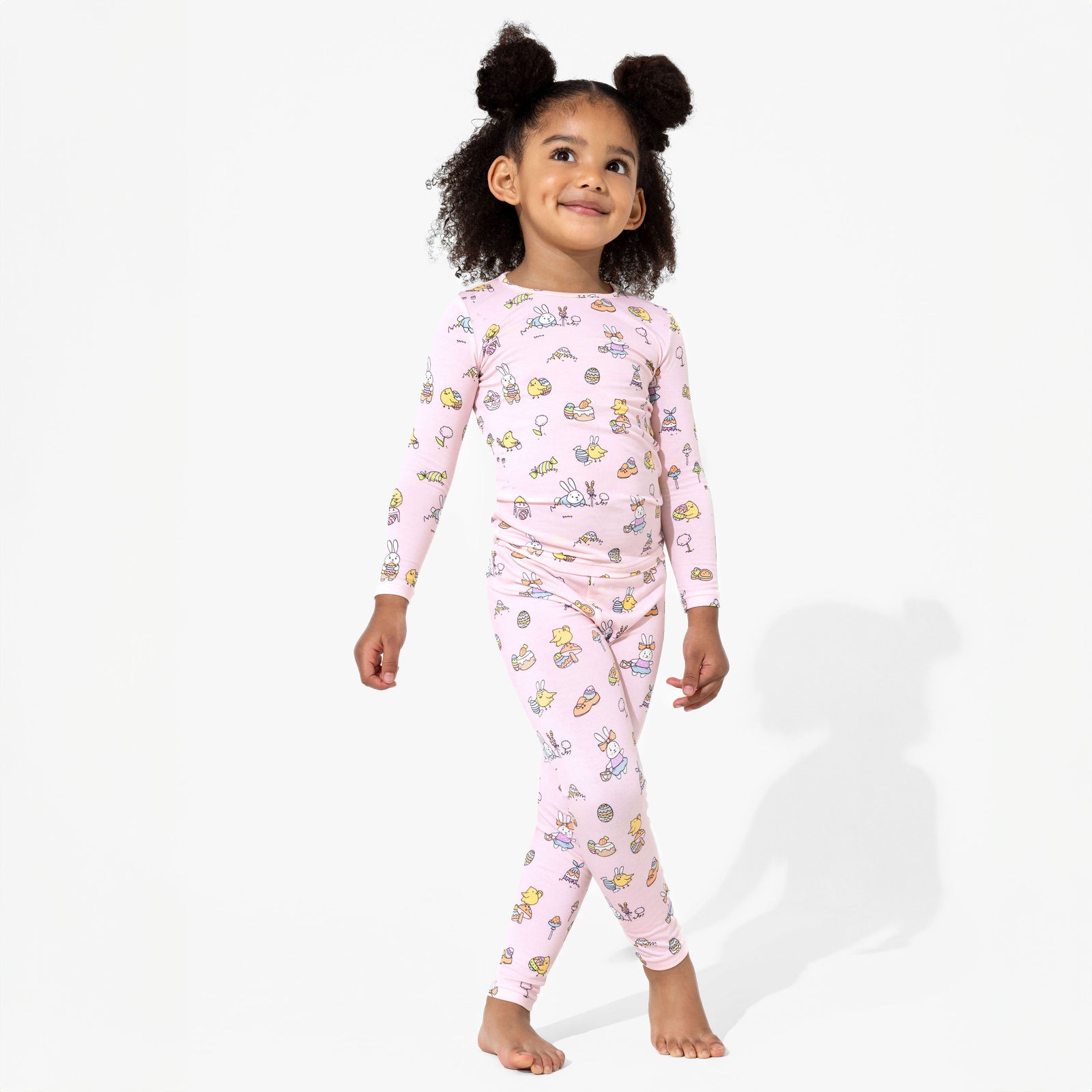 Easter Bunny Pink Bamboo Kids Pajamas