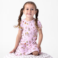 Tea Party Bamboo Girls' Short Sleeve Dress
