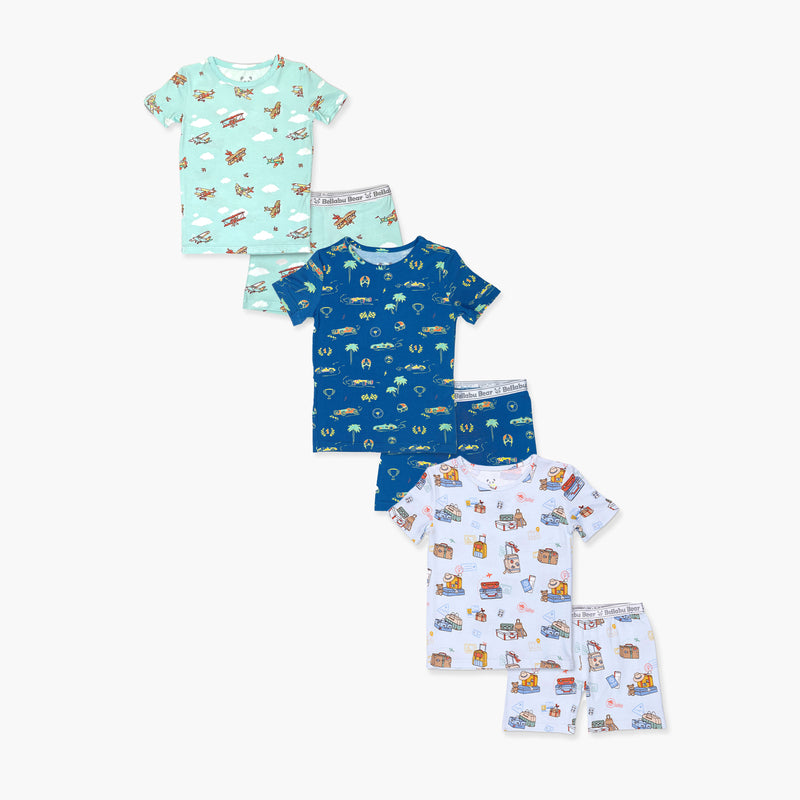 Staycation Bamboo Kids Pajama Short Sets Bundle