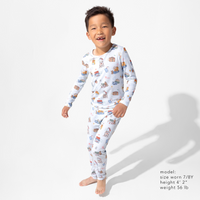 Vintage Suitcases Bamboo Kids Pajamas