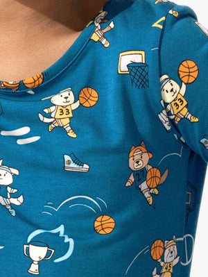 Basketball Pups Bamboo Kids Pajamas
