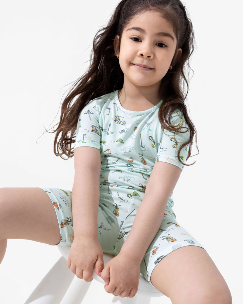 Golf Bamboo Kids Pajama Short Set