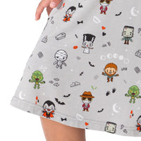 Little Monsters Bamboo Girls' Long Sleeve Dress