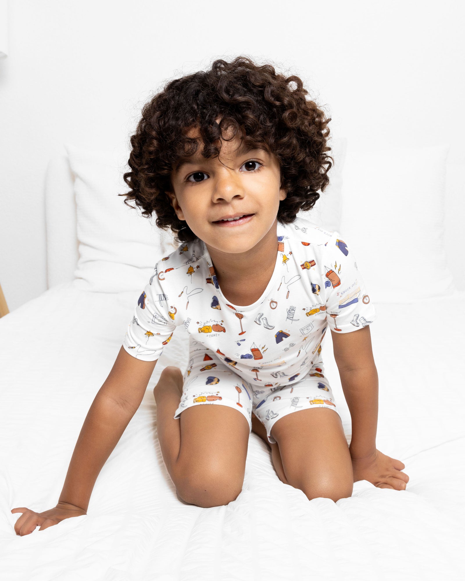 Boxing Bamboo Kids Pajama Short Set