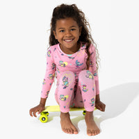 Skater Kitty Bamboo Kids Pajamas