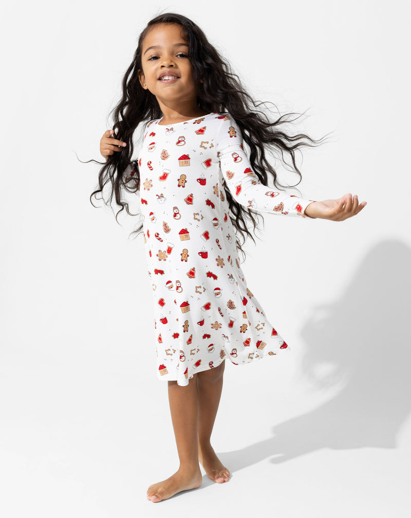 Sugar Cookies Bamboo Girls' Long Sleeve Dress