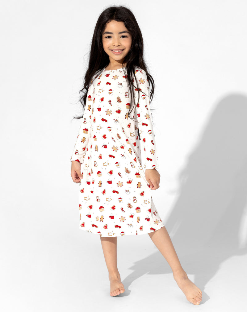 Sugar Cookies Bamboo Girls' Long Sleeve Dress