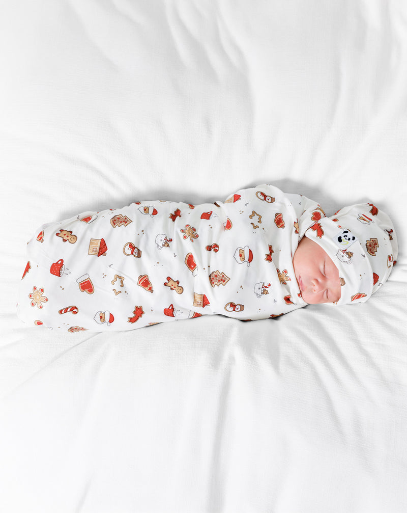 Sugar Cookies Bamboo Swaddle & Beanie Set