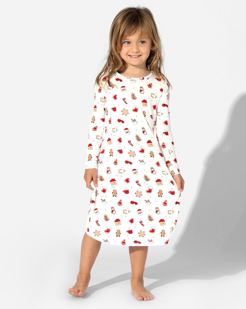 Sugar Cookies Bamboo Girls' Long Sleeve Dress