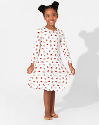 Sugar Cookies Bamboo Girls' Long Sleeve Dress