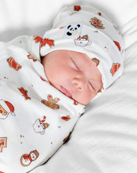 Sugar Cookies Bamboo Swaddle & Beanie Set