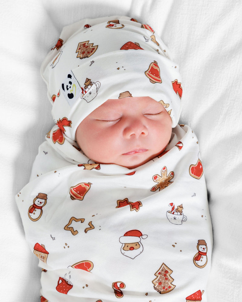 Sugar Cookies Bamboo Swaddle & Beanie Set