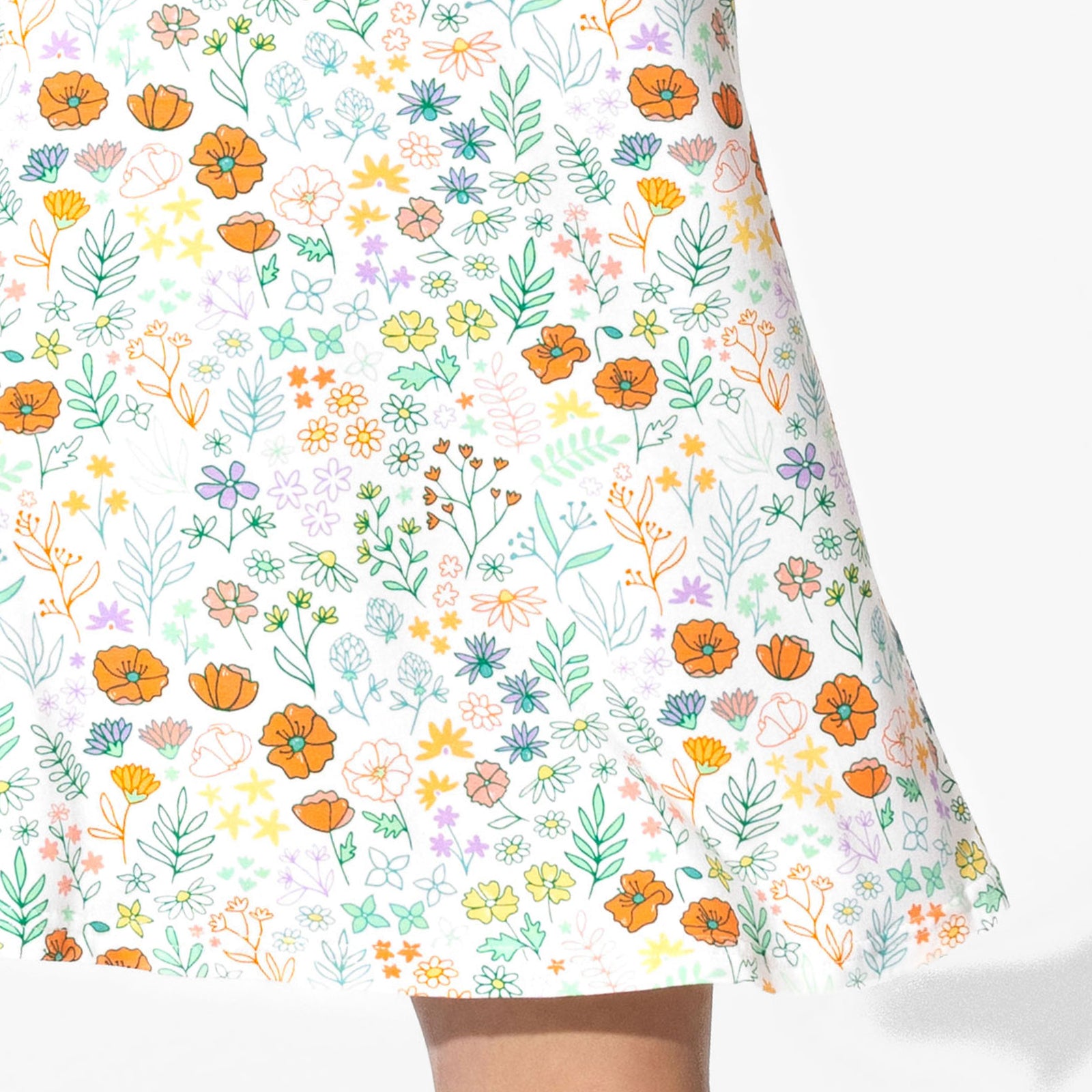 Summer Floral Bamboo Girls' Short Sleeve Dress