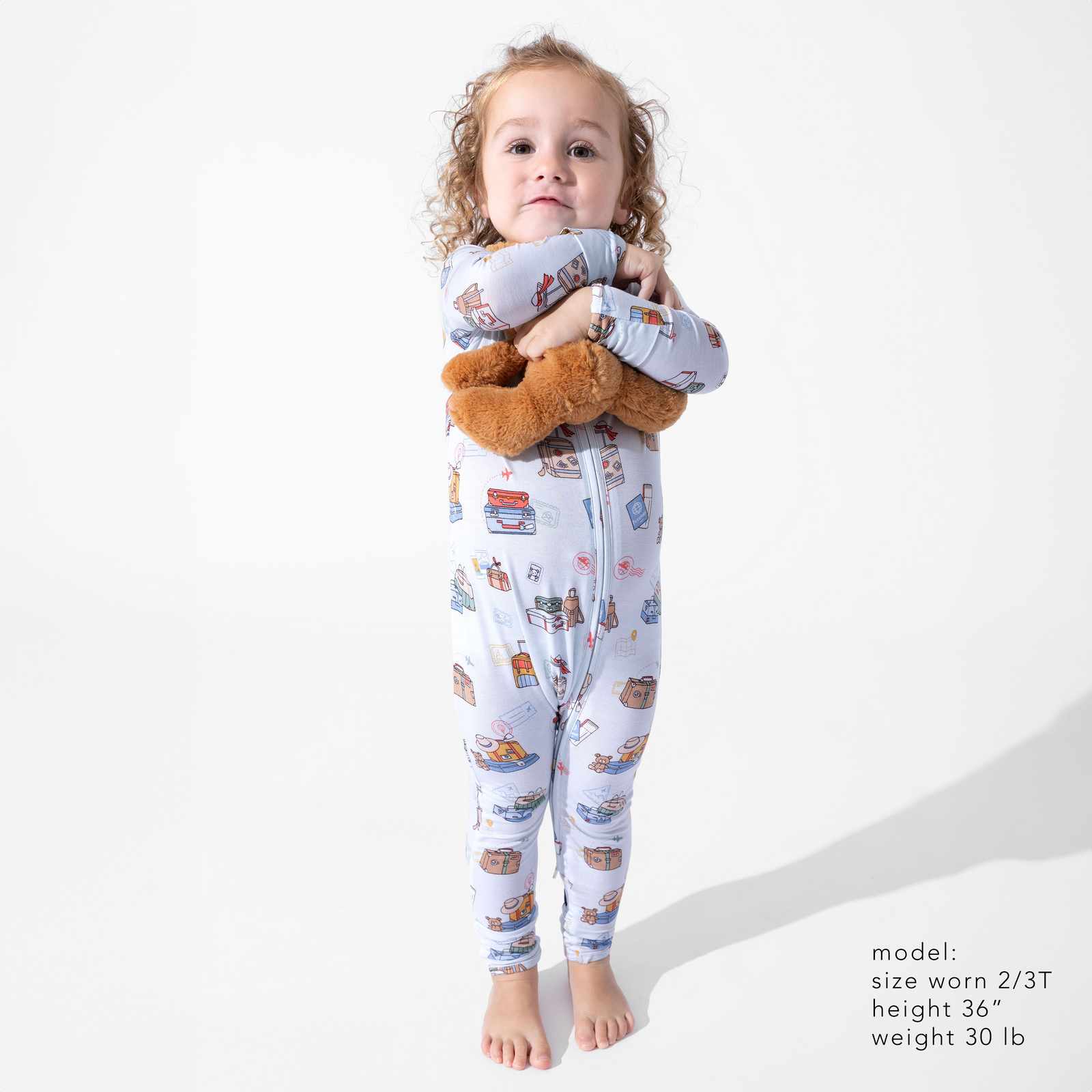 Vintage Suitcases Bamboo Convertible Footie